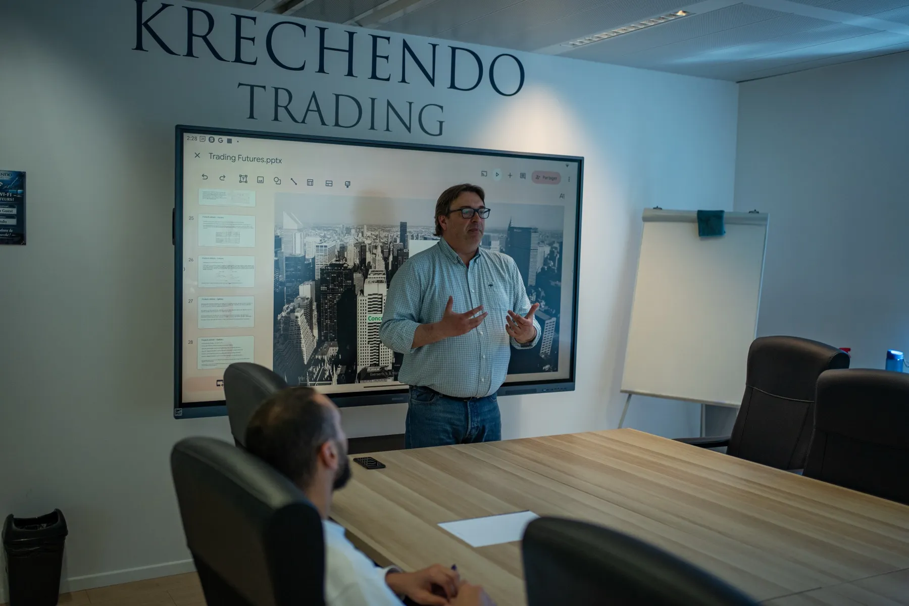 La salle de marchés du groupe Krechendo à Waterloo